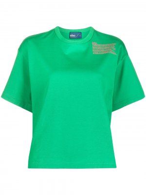 Cotton construction-print T-shirt Kolor. Цвет: зеленый