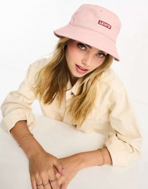 Розовая шляпа-ведро Levi's с ярлычком Levi's