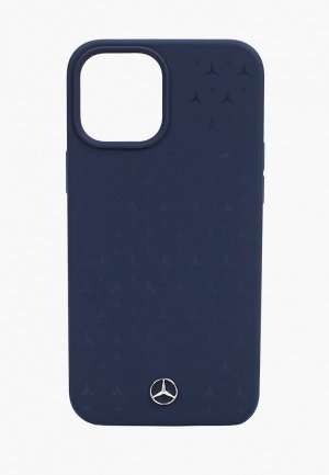 Чехол для iPhone Mercedes-Benz 12 Pro Max (6.7), Liquid silicone Stars Blue. Цвет: синий