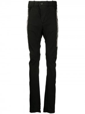 Stripe-detail mid-rise trousers Boris Bidjan Saberi. Цвет: черный