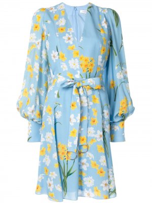 Платье с цветочным принтом Andrew Gn. Цвет: синий