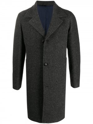 Однобортное пальто с заостренными лацканами MP Massimo Piombo. Цвет: серый