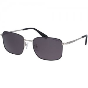 Солнцезащитные очки , квадратные, оправа: металл, для мужчин, серый TRUSSARDI. Цвет: серый