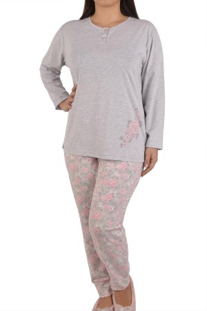 Женский пижамный комплект из лайкры с длинными рукавами и карманами большого размера NICOLETTA