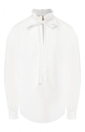 Хлопковая блузка Burberry. Цвет: белый