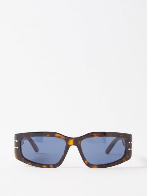 Солнцезащитные очки diorsignature s9u черепахового ацетата DIOR, коричневый Dior