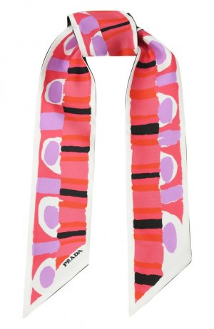 Шелковый шарф-бандо Prada. Цвет: розовый