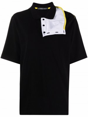 Деконструированная рубашка поло Y/Project. Цвет: черный