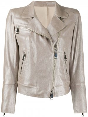 Байкерская куртка на молнии Sylvie Schimmel. Цвет: серый