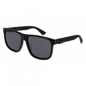Солнцезащитные очки GG0010S 001, черный GUCCI. Цвет: черный