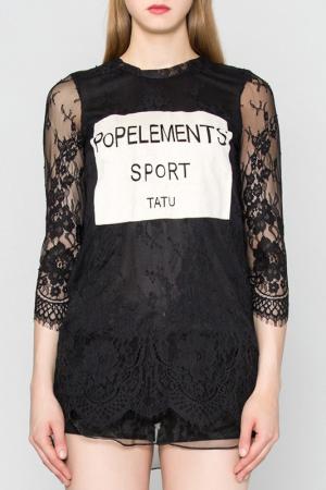 Блузка TATU. Цвет: черный