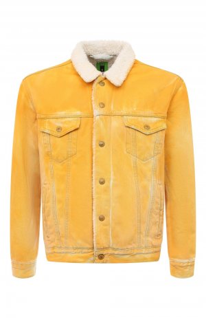 Джинсовая куртка Notsonormal. Цвет: жёлтый