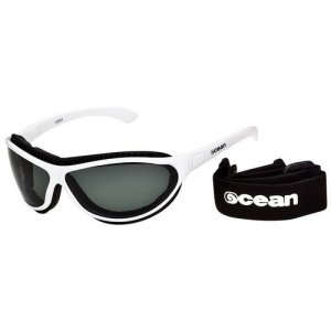 Спортивные очки Tierra de fuego глянцевые белые / черные линзы OCEAN. Цвет: белый