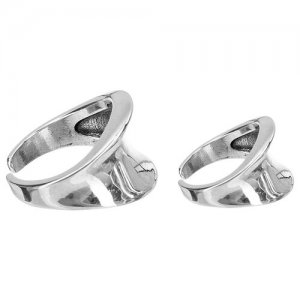 Безразмерные парные кольца Текучесть, серебро 925 MR0127-Ag925, без размера, 8,14 Вес малоо 3,34 большоо 4,80 Amorem