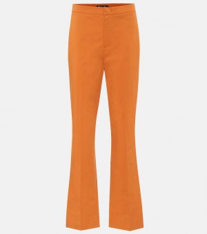 Расклешенные хлопковые брюки Wilson с высокой посадкой LORO PIANA, оранжевый Piana