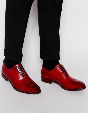 Туфли-оксфорды с контрастным носком Berty PS by Paul Smith. Цвет: красный
