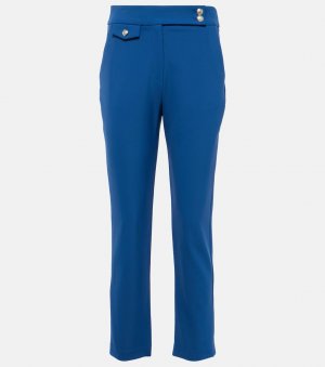 Укороченные узкие брюки renzo с высокой посадкой , синий Veronica Beard