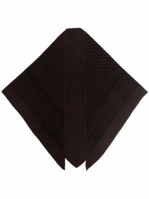 Кашемировый шарф с узором Lala Berlin. Цвет: коричневый