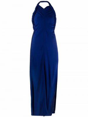 Длинное платье с драпировкой Proenza Schouler. Цвет: синий