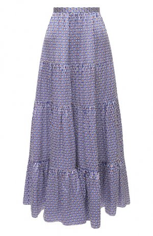 Шелковая юбка Kiton. Цвет: синий