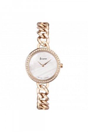 Ювелирные женские классические аналоговые часы из нержавеющей стали - 78009 , белый Accurist