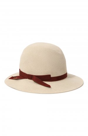 Фетровая шляпа с лентой Borsalino. Цвет: кремовый