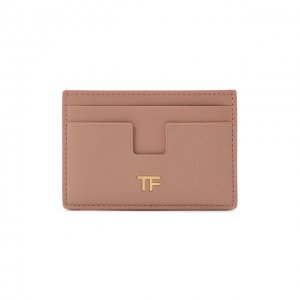 Кожаный футляр для кредитных карт Tom Ford. Цвет: розовый