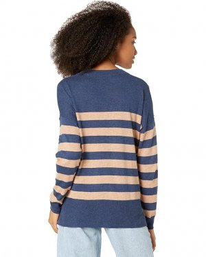Свитер Stripe California Girls Pocket Pullover, цвет Heather Indigo Madewell