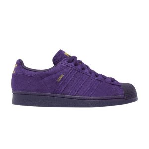 Adidas Kader Sylla x Superstar ADV Темно-фиолетовые кроссовки унисекс золотисто-металлик HP8865
