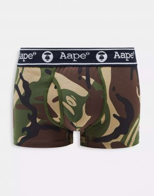 Боксеры Aape by с камуфляжным принтом и поясом логотипом A Bathing Ape