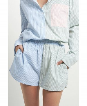 Женские полосатые шорты с цветными блоками English Factory