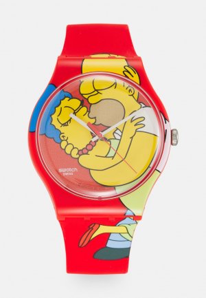 Часы Simpsons Unisex , красный Swatch