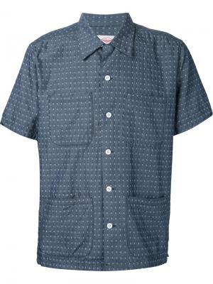 Рубашка с короткими рукавами Battenwear. Цвет: синий