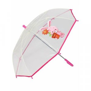 Зонт-трость , розовый ArtRain. Цвет: розовый