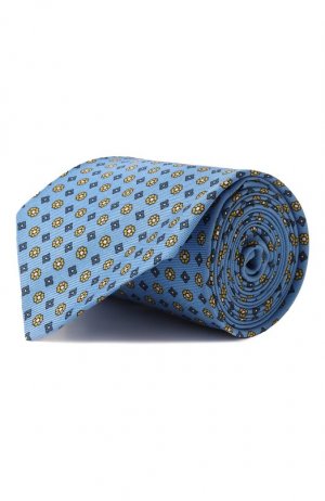 Шелковый галстук Luigi Borrelli. Цвет: голубой