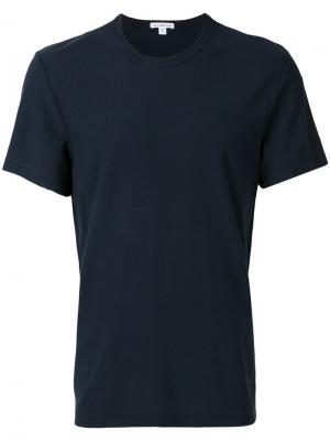 Классическая рубашка с короткими рукавами James Perse. Цвет: синий