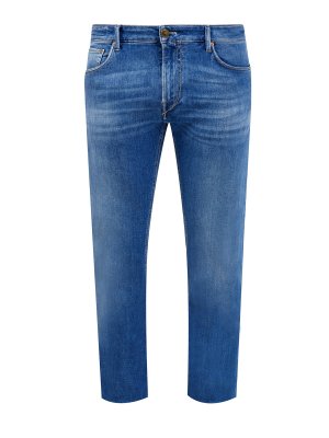 Прямые джинсы Rimini из эластичного выбеленного денима HAND PICKED. Цвет: синий