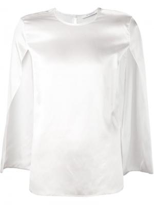 Блузка крой кейп Givenchy. Цвет: белый