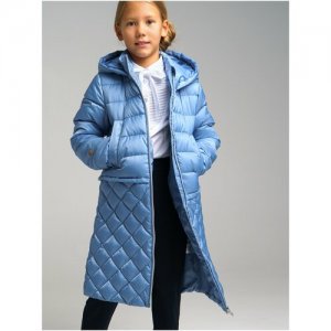 Пальто демисезонное для девочки PlayToday. Цвет: голубой