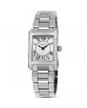 Классические часы Carree с бриллиантами, 23 x 21 мм Frederique Constant, цвет Silver Frédérique Constant