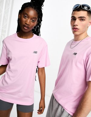 Розовая футболка с небольшим логотипом New Balance