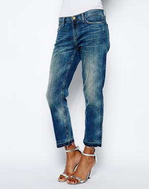 Укороченные прямые джинсы Current/Elliott. Цвет: синий