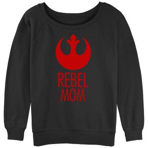 Пуловер с напуском из махровой ткани логотипом Rebel Mom для юниоров Star Wars Licensed Character