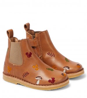 Ботинки челси с вышивкой woodland , коричневый Petit Nord