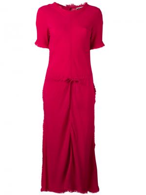 Платье с присборенной талией Hache. Цвет: розовый и фиолетовый