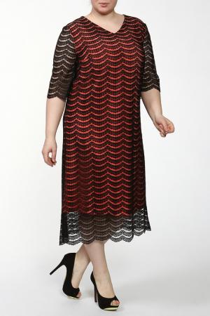 Платье Lia Mara. Цвет: черный, оранжевый