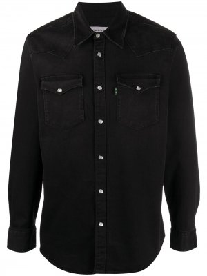 Джинсовая рубашка Department 5. Цвет: черный