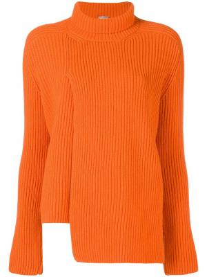 Асимметричный свитер MRZ. Цвет: желтый