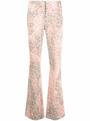 Расклешенные брюки с цветочным принтом Acne Studios. Цвет: бежевый