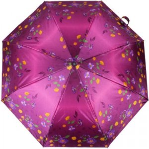 Зонт , автомат, 3 сложения, купол 110 см., 8 спиц, чехол в комплекте, для женщин, фиолетовый Zemsa. Цвет: фиолетовый